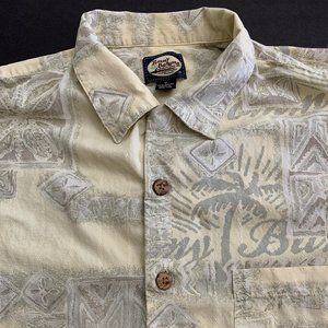 Tommy Bahama Yellow Hawaiian Button Shirt Vacation